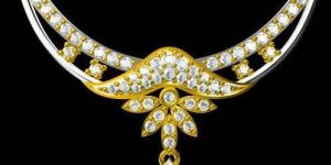 Gold and Diamond Tanmaniya Pendant