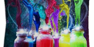 Color Paint Box Polyester Cushion