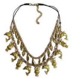 Antique Gold Charm Necklace