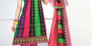 Bandhani Churidar Suit