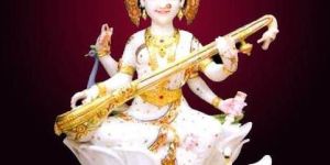 Marble Saraswati Maa Statue