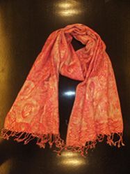 Viscose Lurex Rose Flower Design Scarf