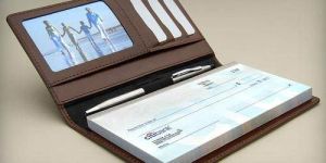 Leather Cheque Book Holders