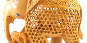 Wooden Jali Elephant