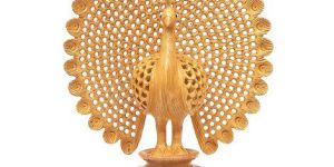 Wooden Jali Peacock