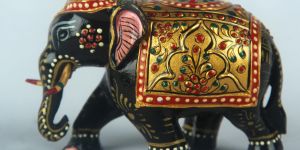 Wooden Painted Elephant