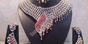 American Diamond Bridal Necklace Set
