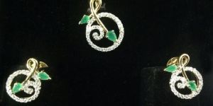 American Diamond Pendant Set