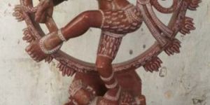 Red Stone Nataraja Statue
