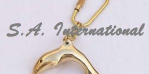 Nautical Brass Dolphin Key Chain