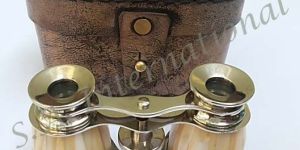 Shell Binocular with Leather Case