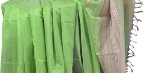 Pista Green, Jute & Zari Maheshwari Silk Saree (Design No. S0022)