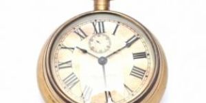 Antiqued Brass Alarm Clock