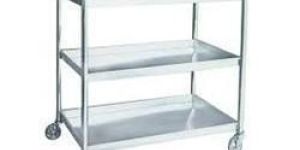 Stainless Steel Three Floor Trolley