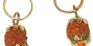 Natural Original Small Rudraksha Ear Rings Adjustable Non Piercing Clip