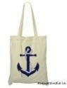 Blue Rope Anchor Tote Bags