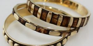 Bone Fitted Brass Bangles Set