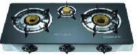 Three Burner Glass Top Gas Stove