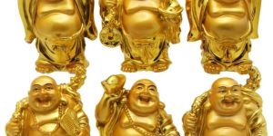 6 Golden Laughing Buddha