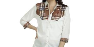 Women Poly Crape Sleeves Shirts