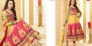 Semi-Stitched Anarkali Suit