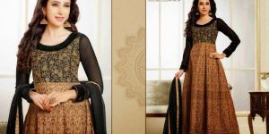 Semi-Stitched Floor Length Anarkali Suit