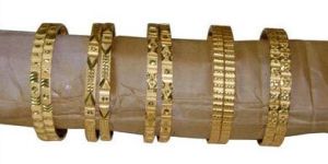 Diamond Cut Brass Bangles