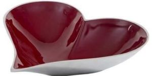 Aluminum Food Serving Heart Bowl