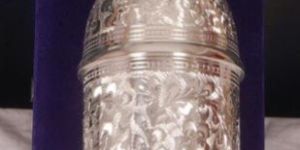 Silver Plated Brass Wine Bottle