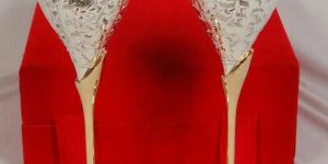 Brass Wine Glass Silver Plated