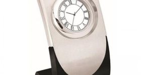 Silver Desk Clock
