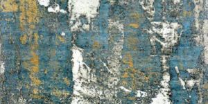 Hand Knotted Wool & Viscose Ivory Erased Rugs