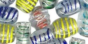 Silver Foil Glass Beads