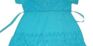 Ladies Cotton Blouse (Sky Blue)