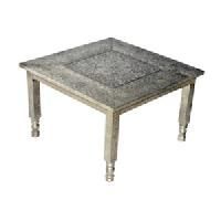 Indian White Metal Stool