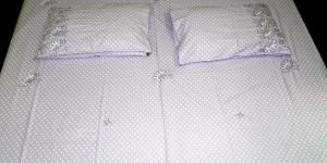 Mixed Smooth Silken Type Cloth Light Patchwork Bed Sheet