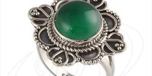 Green Onyx Gemstone Ring