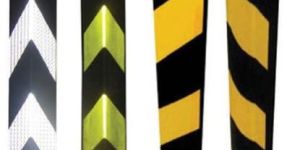 Lion Yellow Pillar  Corner Guard with Refelective Stickers