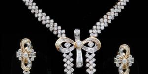 Diamond Gold Necklace Set (CWWDGR002)