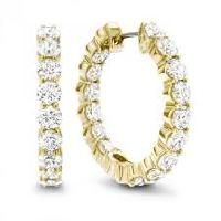 Diamond Hoops Earrings