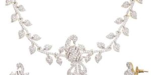 Silver CZ Necklace Set (CWCZNS272)
