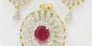 Silver CZ Pendant Set (CWCZPS267)