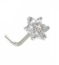White Gold Diamond Nose Pin (CWWGNP0001)