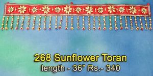 Fancy Broad Dull Gold Torans