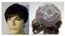 Mens Medium Size Monofilament Hair Wigs