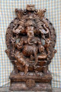 Wooden Ganesh Statue