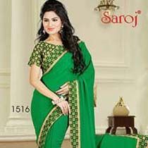 Plain Border Sarees