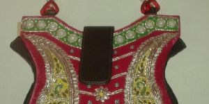 Embroidered Velvet Purse