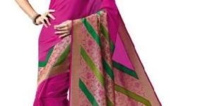 Meghdoot Pink Kanchipuram Spun Silk Traditional Woven Saree