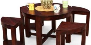 Elmwood Arboga Coffee Table with Four Stools